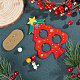 Gorgecraft 2 juegos 2 colores árbol de navidad decoración de exhibición de madera para niños DJEW-GF0001-62-6