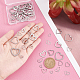 PandaHall 60pcs 15 Style Heart Frames Charms Stainless Steel Heart Linking Rings Minimalist Beading Hoop Charms Silver Hollow Heart Connector Findings for Dangle Beading Hoop Jewellery Making STAS-PH0004-23-5