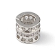 Perlas de estilo europeo de circonio cúbico transparente con micro pavé de latón chapado en estante KK-C019-31P-1