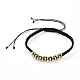 Unisex Adjustable Nylon Thread Braided Bead Bracelets BJEW-JB05137-3