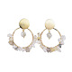Brass Dangle Stud Earrings EJEW-JE04163-05-2