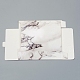 大理石のテクスチャ模様紙ギフトボックス  クリアウィンドウ付き  包装箱  ホワイト  箱：17.5x13.5x3.5センチメートル  展開：29x17x0.1cm X-CON-WH0072-15B-2