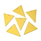 真鍮チャーム  空白タグのスタンプ  三角形  ゴールドカラー  30.5x25.5x1mm  穴：1mm KK-WH0041-06-G-3