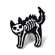 Эмалированная булавка со скелетом кошки JEWB-F016-12EB-1