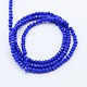 Opaque Solid Color Crystal Glass Faceted Rondelle Beads Strands GLAA-F025-A-3