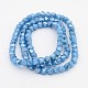 Chapelets de perles en verre électrolytique d'imitation jade EGLA-J076-FR09-2