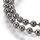 Нержавеющая сталь мяч цепи ожерелье материалы MAK-L019-01C-B-2