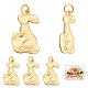 Beebeecraft 50Pcs/Box Rabbit Easter Bunny Charms 18K Gold Plated Bunny Egg Pendants Jewelry Findings Earrings Necklace Bracelet DIY Craft FIND-BBC0001-37-1