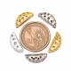 Mixed Color 3 Holes Brass Middle East Rhinestone Bridge Spacers X-RB-RSB024-M-NF-3