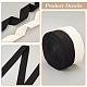 AHANDMAKER 2 Roll Durable Webbing Strap Black and White Polycotton Flat Ribbon for Garment Accessories OCOR-GA0001-68A-4