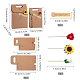 パンダホールエリート diy クラフト紙袋ギフトショッピングバッグ  花の長方形  淡い茶色 CARB-PH0002-05-2