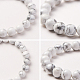 Bracelets élastiques à perles rondes en howlite naturel BJEW-PH0001-8mm-08-4