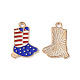 Colgantes de esmalte de aleación estilo bandera americana ENAM-K067-40-3
