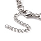 304 pulsera de cadena de cable de acero inoxidable para hombres y mujeres BJEW-E031-01P-05-3
