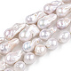 Fili di perle di keshi di perle barocche naturali PEAR-S019-02C-3