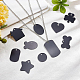 BENECREAT 20Pcs 10 Style Aluminum Stamping Blanks Tags Black Rectangle/Flat Round/Oval/Star/Heart Dog Tags with Hole for Necklace Bracelet ALUM-BC0001-71-5