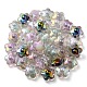 Perlas de acrílico transparentes iridiscentes arco iris chapado uv OACR-C007-03-3