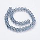 Chapelets de perles en verre électroplaqué EGLA-P027-FR02-2