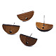 Fornituras de aretes de madera de nogal MAK-N032-012-1