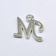 Charms de la letra de la aleación del estilo tibetano TIBEP-M005-01S-M-2