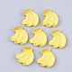Cabochons de plástico pvc, plátano, amarillo, 21.5x20x5mm