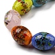Chapelets de perles vernissées manuelles LAMP-R145-06-3