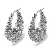 Серьги-кольца в форме капли из нержавеющей стали 304 EJEW-K295-10P