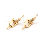 Латунные серьги-гвоздики из циркония KK-M270-31G