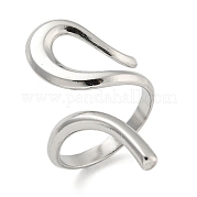 304 Stainless Steel Open Cuff Rings RJEW-K245-91P