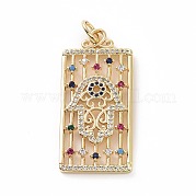 Латунные подвески из микро-паве KK-E068-VF024
