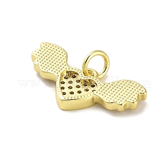 Латунные микропаве прозрачные подвески с фианитом&nbsp;KK-K365-13B-G