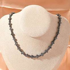 Немагнитные гематитовые бусины ожерелья для женщин и мужчин NJEW-R020-01