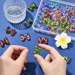 30 шт. непрозрачные акриловые бусины градиентного цвета&nbsp;OACR-CJ0002-28