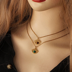 Подвески из натурального тигрового глаза&nbsp;LS-STAS-Q249-01G-03