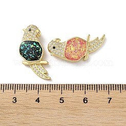 Латунные микропаве прозрачные подвески с фианитом&nbsp;KK-C045-41G