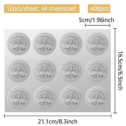 34 лист тиснёных серебряных фольгированных наклеек с изображением питомца DIY-WH0528-024