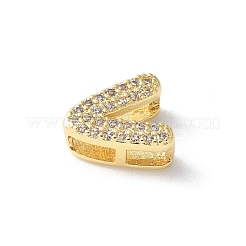 Ottone micro pavé zirconi cubici trasparenti iniziali multifilo&nbsp;KK-S520-01G-21