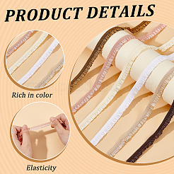 18м 6-цветная плиссированная эластичная кружевная отделка из полиэстера OCOR-FG0002-22