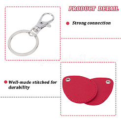 10 Stück Anhänger aus PU-Leder und Legierung&nbsp;KEYC-CN0001-08D