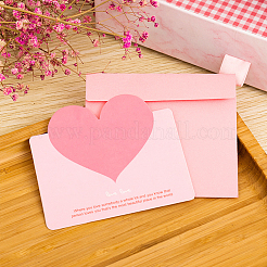 30шт 6-х цветные поздравительные открытки в форме сердца&nbsp;AJEW-DJ0002-23