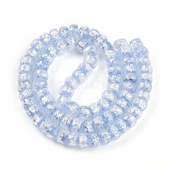 Светящиеся стеклянные бусины ручной работы из серебряной фольги FOIL-N029-02B-07