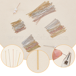 200 шт. 20 шт. латунных штифтов с плоской головкой&nbsp;KK-BC0009-19