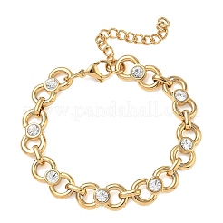 9.5 mm 304 Edelstahl-Gliederarmbänder mit Schleife und Strassen&nbsp;SA-CBA2696-22G