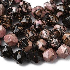 Природные родонит бисер нитей G-Z119-A19-03