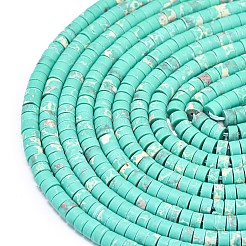 Окрашенные синтетические нити из имперской яшмы G-P575-B09-4x2mm-02