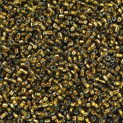 MIYUKIデリカビーズ  シリンダー  日本製シードビーズ  11/0  （db0604)染色銀裏地ゴールデンオリーブ  1.3x1.6mm  穴：0.8mm  約2000PCS /ボトル  10 G /ボトル&nbsp;SEED-JP0008-DB0604
