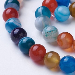 Натуральный сорт полосатый агат / полосатый агат&nbsp;G-E479-04-12mm