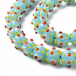 Fili di perle di lampwork irregolari fatti a mano opachi&nbsp;LAMP-T007-18-A04