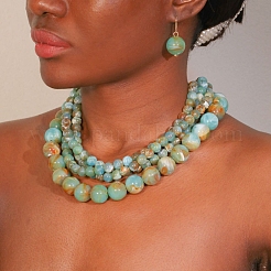 Многослойные ожерелья из круглых акриловых бусин для женщин FS-WG0A0C7-05