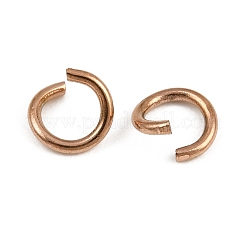 304ステンレススチールオープン丸カン  イオンプレーティング（ip）  ローズゴールド  6x1mm  内径：4mm  18ゲージ&nbsp;STAS-M235-02G-RG